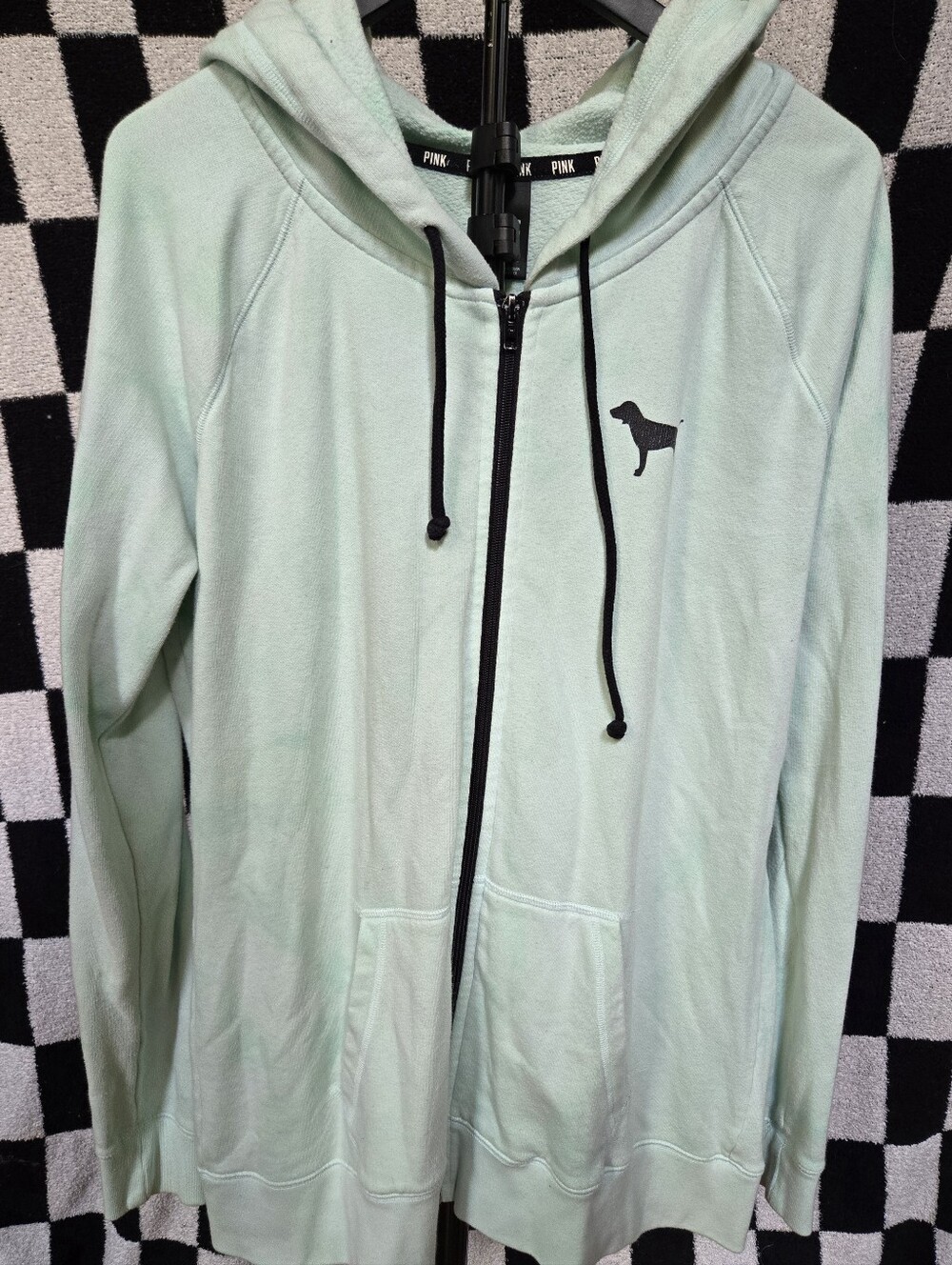 PINK Victoria's Secret tie dye Hoodie Full Zip Sweatshirt size large